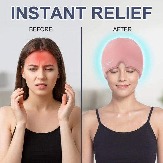 Premium Hot & Cold Therapy Eye Mask | Cooling Gel Compress for Migraine, Puffy Eyes & Relaxation