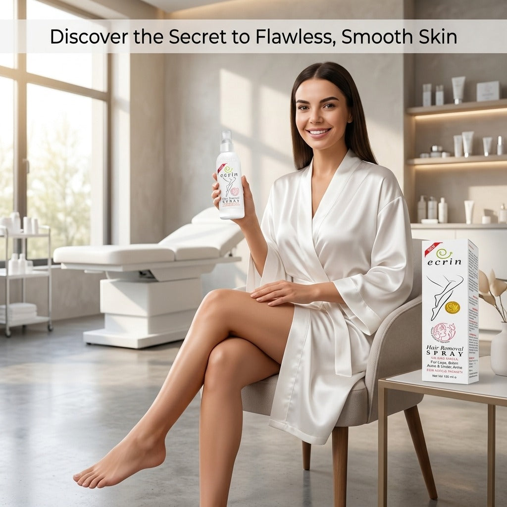 Ecrin Instant Hair Removal Spray – Fast, Painless & Smooth Hair Remover for Men & Women