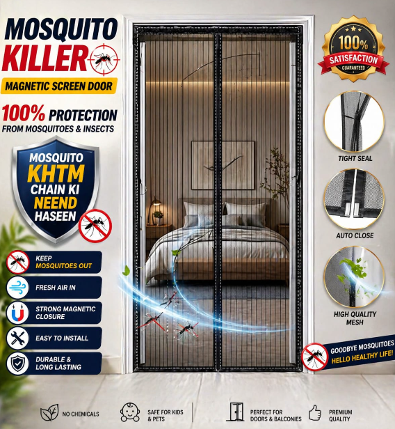 Magic Magnetic Mesh Door –No More Mosquito Problem