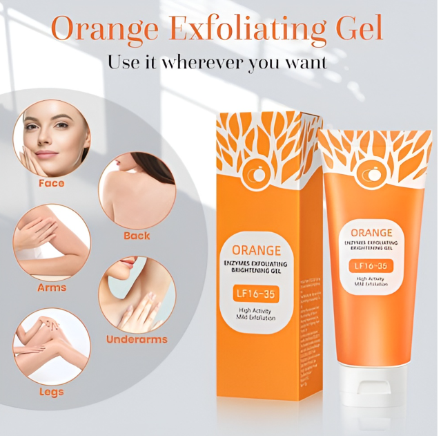 Orange Enzyme Exfoliating Gel – Deep Pore Cleansing & Dead Skin Removal Face Exfoliator