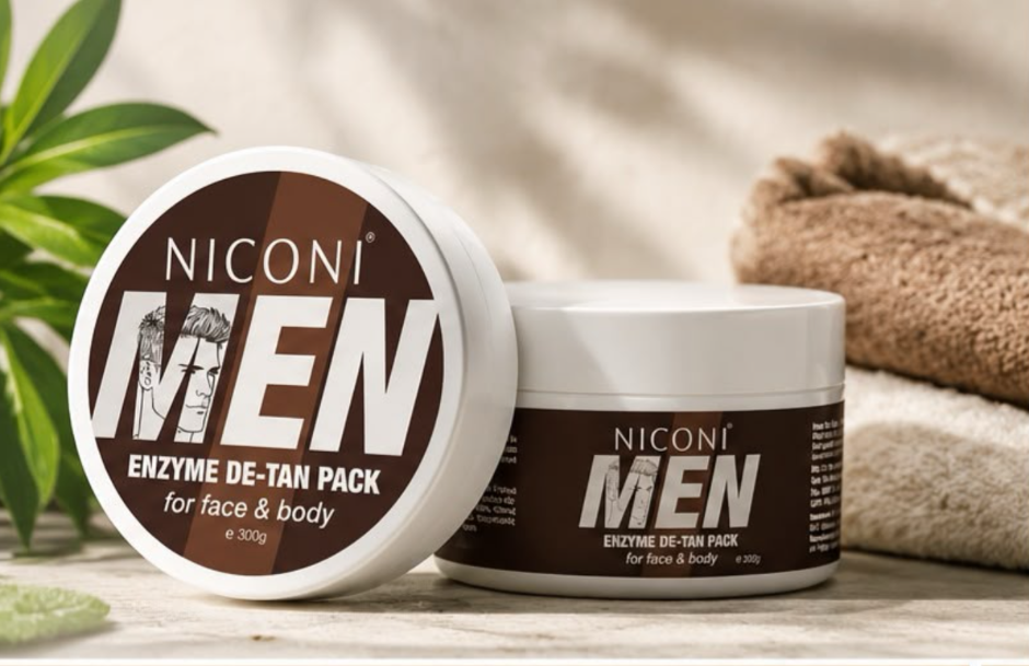 Niconi Men Enzyme Detan Pack – Instant Tan Removal & Skin Brightening Body Pack