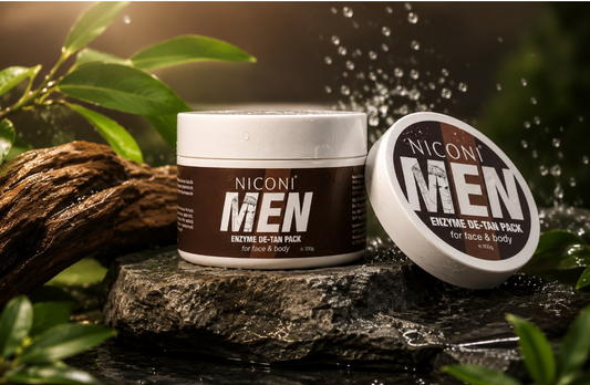 Niconi Men Enzyme Detan Pack – Instant Tan Removal & Skin Brightening Body Pack
