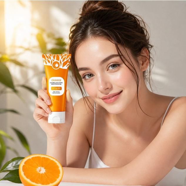 Orange Enzyme Exfoliating Gel – Deep Pore Cleansing & Dead Skin Removal Face Exfoliator