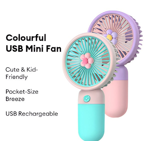 USB Rechargeable hand Fan – Compact & Powerful Cooling