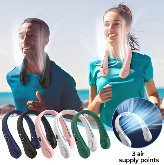Portable Neck Fan – Hands-Free Bladeless Cooling Fan with USB Rechargeable Battery