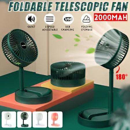 Portable Rechargeable Table Fan  – Silent, Compact & Stylish