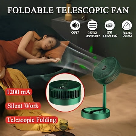 Portable Rechargeable Table Fan  – Silent, Compact & Stylish