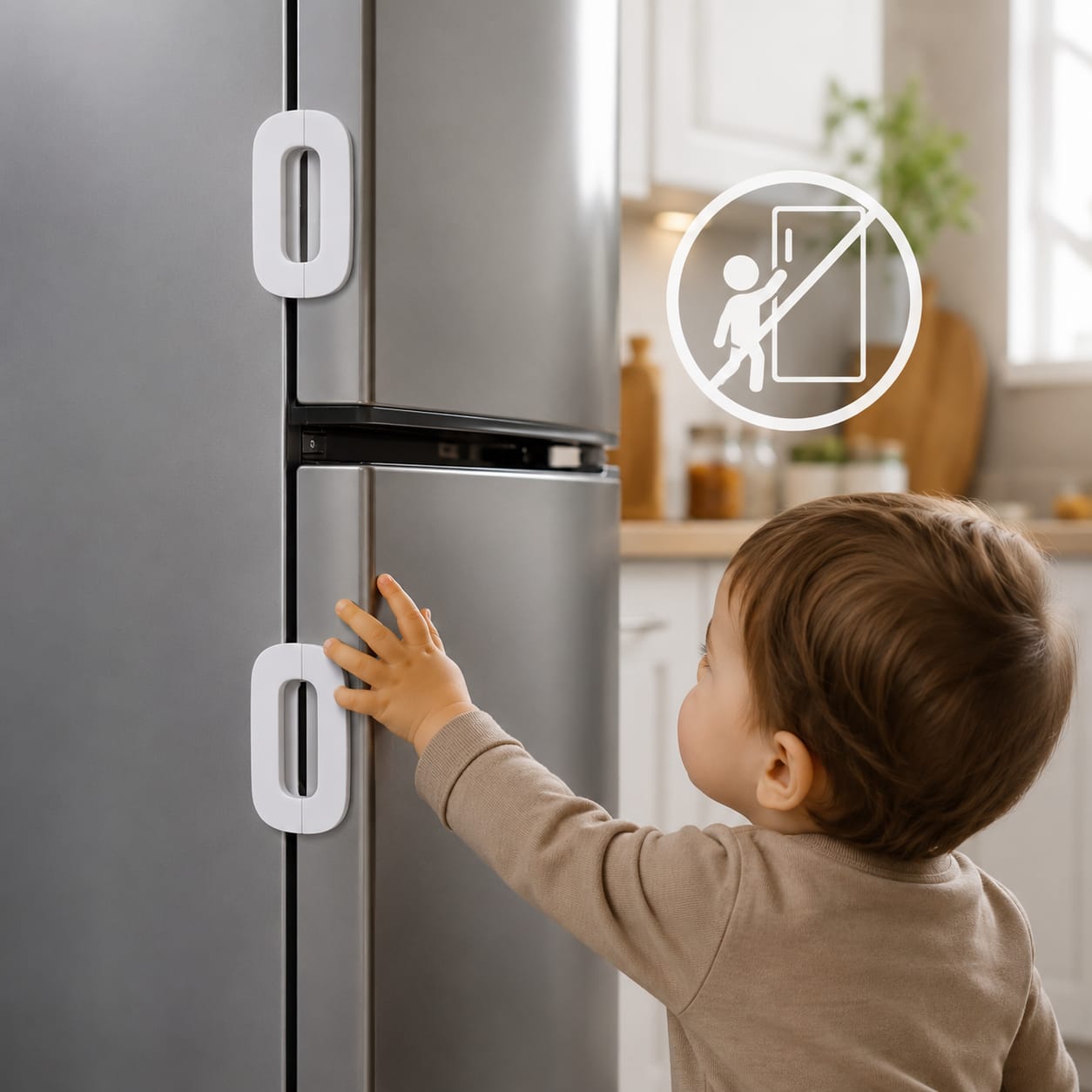 Refrigerator Lock for Child Safety Cabinet Lock Fridge Freezer Door Lock