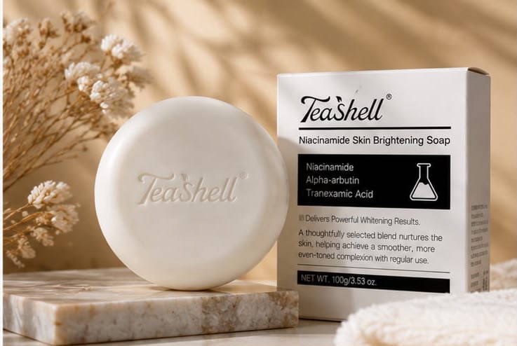 Teashell Niacinamide Whitening Soap – Bright, Smooth & Glowing Skin
