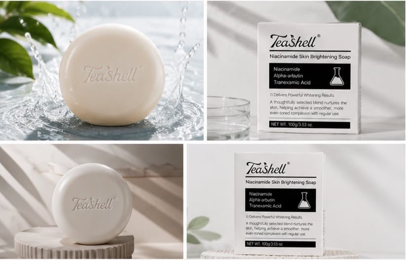 Teashell Niacinamide Whitening Soap – Bright, Smooth & Glowing Skin