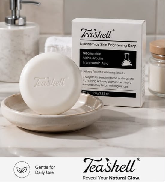 Teashell Niacinamide Whitening Soap – Bright, Smooth & Glowing Skin
