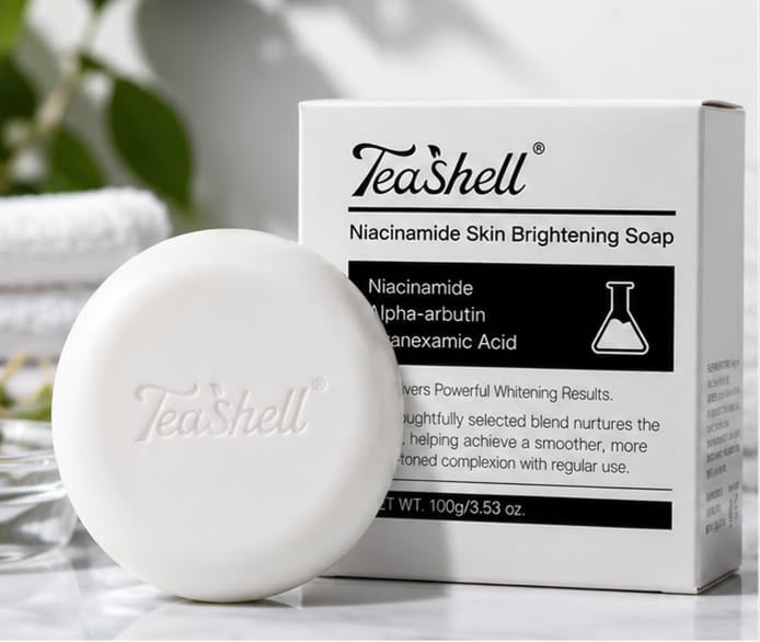 Teashell Niacinamide Whitening Soap – Bright, Smooth & Glowing Skin