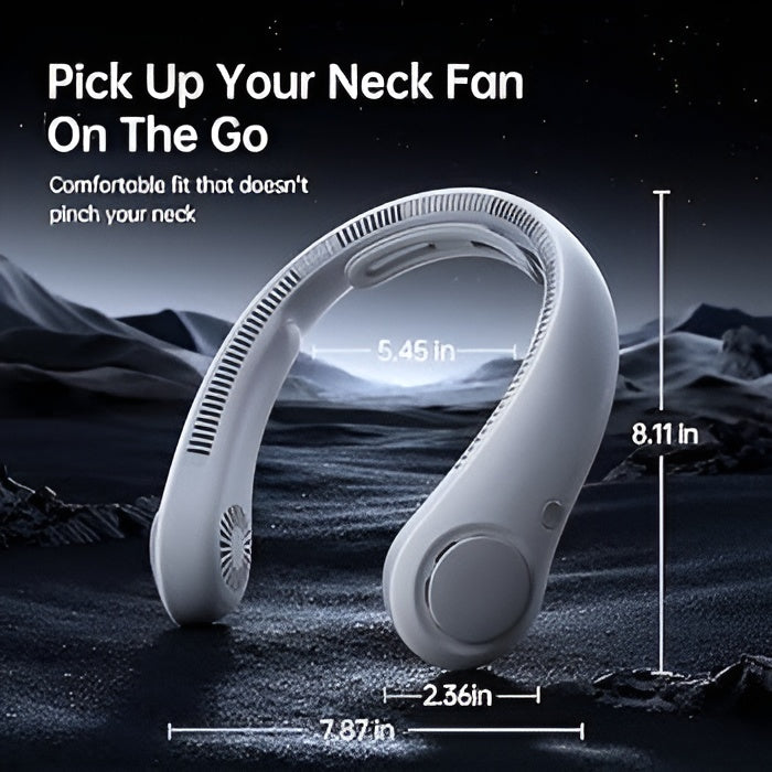 Portable Neck Fan – Hands-Free Bladeless Cooling Fan with USB Rechargeable Battery
