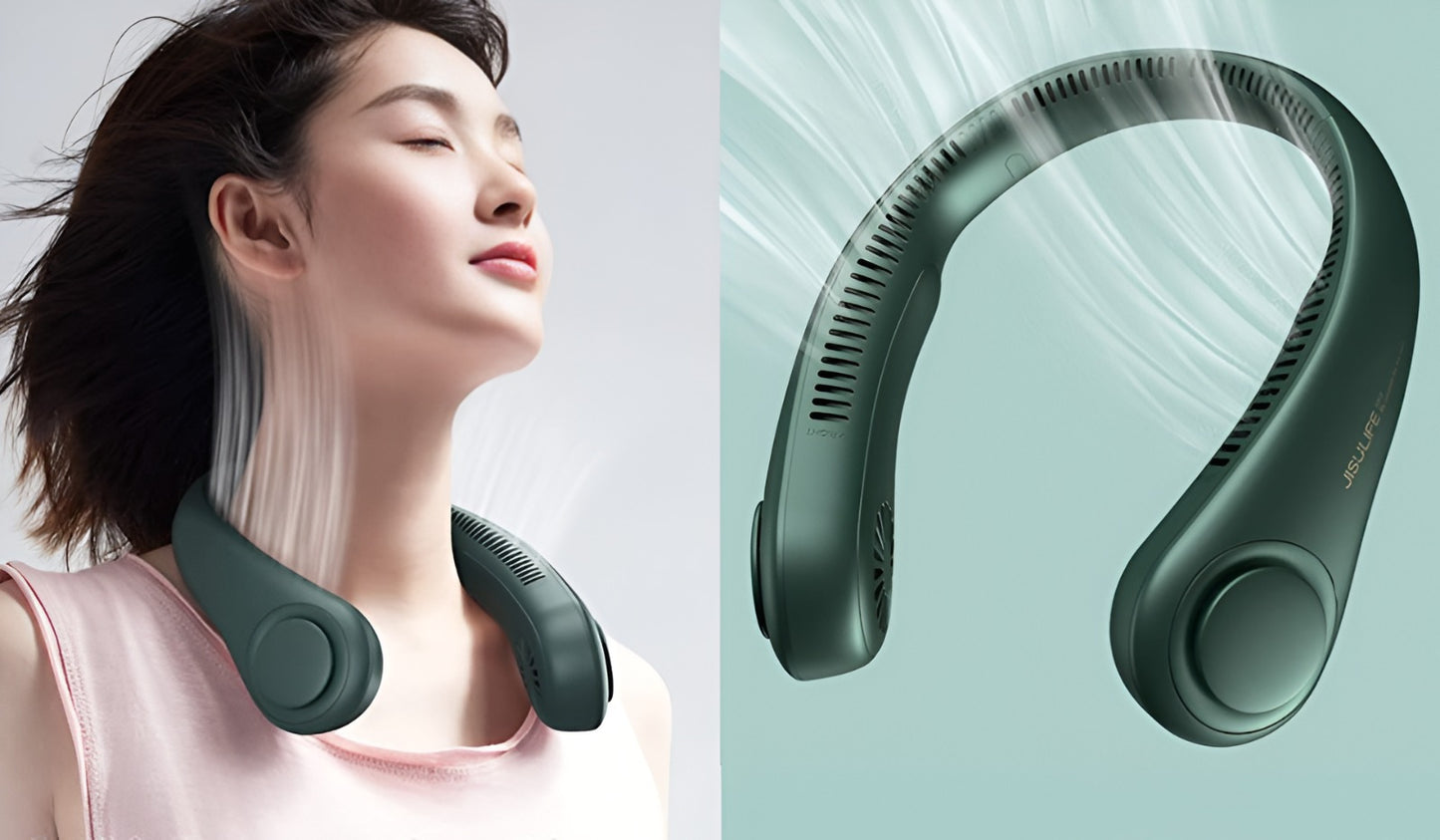 Portable Neck Fan – Hands-Free Bladeless Cooling Fan with USB Rechargeable Battery